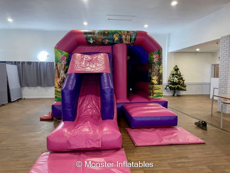 Fairy Bounce & Front Slide Bouncy Castle (Pink18x12) - Bouncy Castle ...